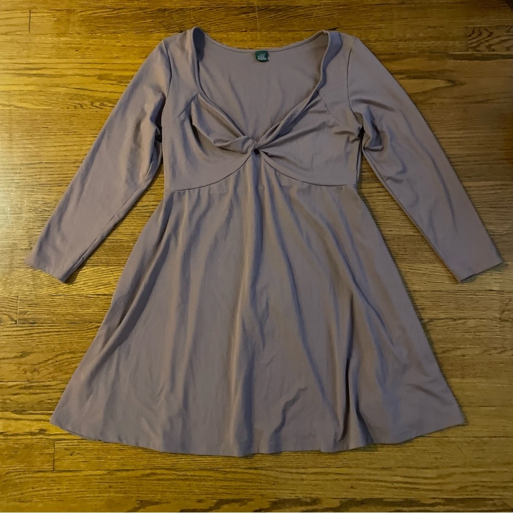 Wild Fable Muted Purple Long Sleeve Dress